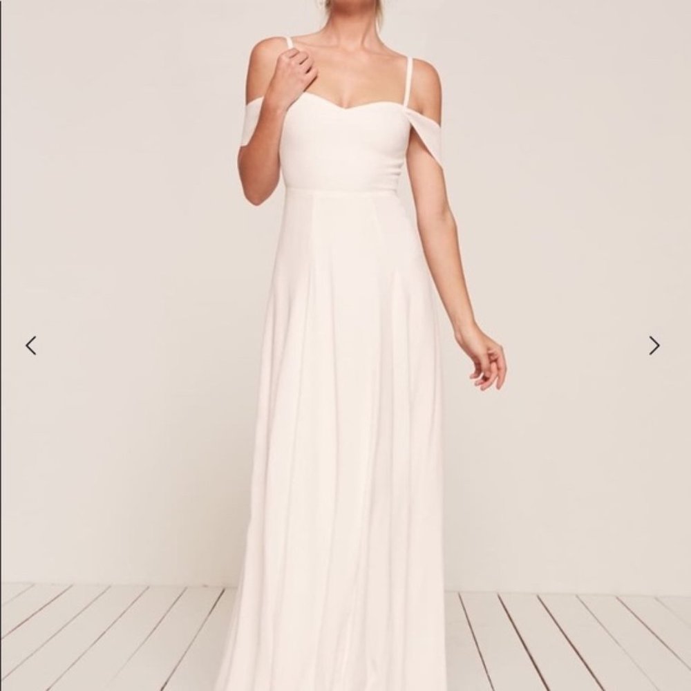 Reformation Poppy Dress- White Size 0